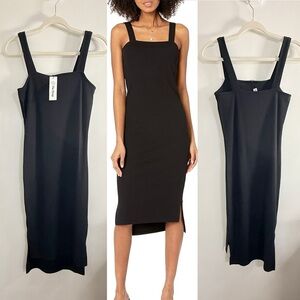 The Drop Ribbed Knit MIDI Dress